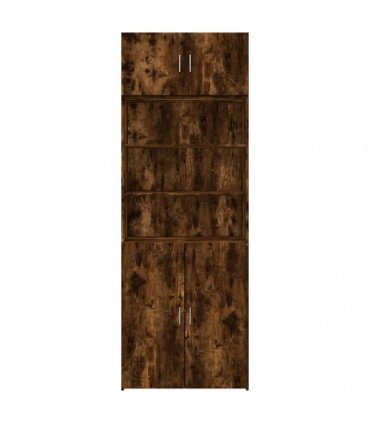 vidaXL Storage Cabinet Smoked Oak 80x42,5x225 cm Engineered Wood