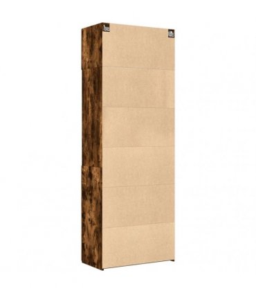 vidaXL Storage Cabinet Smoked Oak 80x42,5x225 cm Engineered Wood