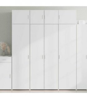 vidaXL Storage Cabinet White 80x42,5x225 cm Engineered Wood