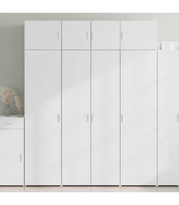 vidaXL Storage Cabinet White 80x42,5x225 cm Engineered Wood