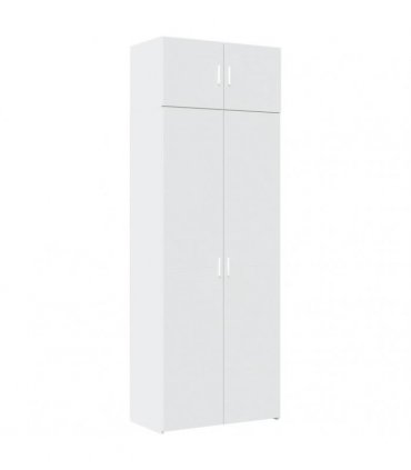 vidaXL Storage Cabinet White 80x42,5x225 cm Engineered Wood