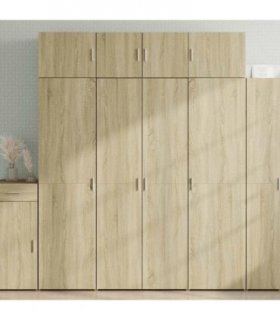 vidaXL Storage Cabinet Sonoma Oak 80x42,5x225 cm Engineered Wood