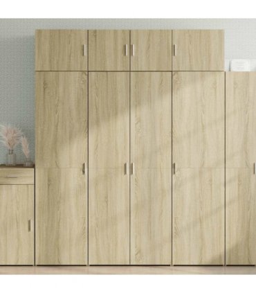 vidaXL Storage Cabinet Sonoma Oak 80x42,5x225 cm Engineered Wood