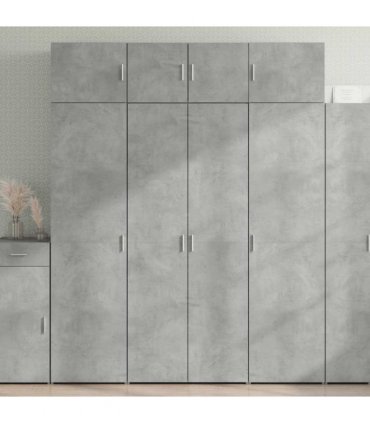 vidaXL Storage Cabinet Concrete Grey 80x42,5x225 cm Engineered Wood