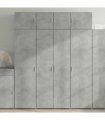 vidaXL Storage Cabinet Concrete Grey 80x42,5x225 cm Engineered Wood