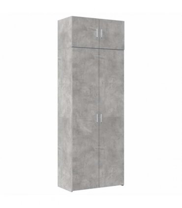 vidaXL Storage Cabinet Concrete Grey 80x42,5x225 cm Engineered Wood