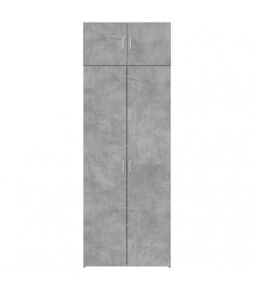 vidaXL Storage Cabinet Concrete Grey 80x42,5x225 cm Engineered Wood