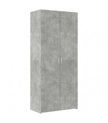 vidaXL Storage Cabinet Concrete Grey 80x42,5x225 cm Engineered Wood