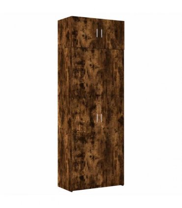 vidaXL Storage Cabinet Smoked Oak 80x42,5x225 cm Engineered Wood
