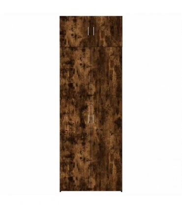 vidaXL Storage Cabinet Smoked Oak 80x42,5x225 cm Engineered Wood