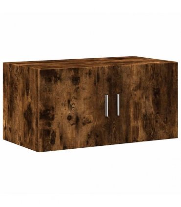 vidaXL Storage Cabinet Smoked Oak 80x42,5x225 cm Engineered Wood