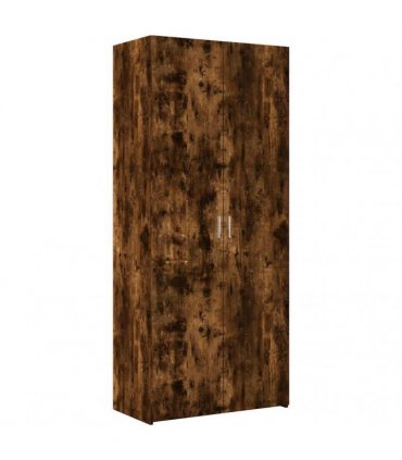 vidaXL Storage Cabinet Smoked Oak 80x42,5x225 cm Engineered Wood