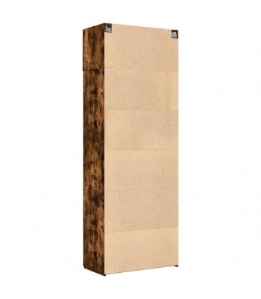 vidaXL Storage Cabinet Smoked Oak 80x42,5x225 cm Engineered Wood