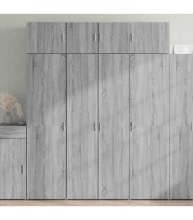 vidaXL Storage Cabinet Grey Sonoma 80x42,5x225 cm Engineered Wood