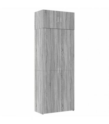 vidaXL Storage Cabinet Grey Sonoma 80x42,5x225 cm Engineered Wood