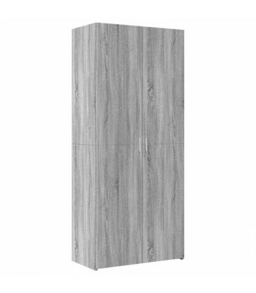 vidaXL Storage Cabinet Grey Sonoma 80x42,5x225 cm Engineered Wood
