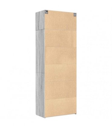 vidaXL Storage Cabinet Grey Sonoma 80x42,5x225 cm Engineered Wood