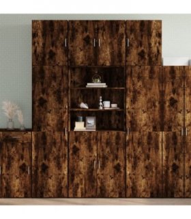 vidaXL Highboard Smoked Oak 80x42,5x249 cm Engineered Wood