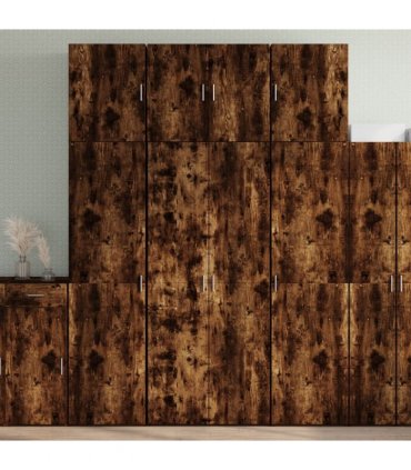 vidaXL Highboard Smoked Oak 80x42,5x249 cm Engineered Wood