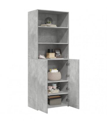 vidaXL Highboard Concrete Grey 70x42,5x185 cm Engineered Wood