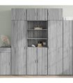 vidaXL Highboard Grey Sonoma 70x42,5x185 cm Engineered Wood
