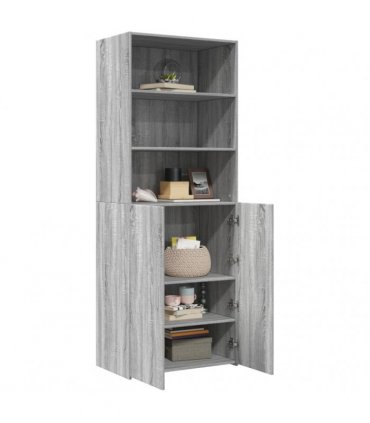 vidaXL Highboard Grey Sonoma 70x42,5x185 cm Engineered Wood