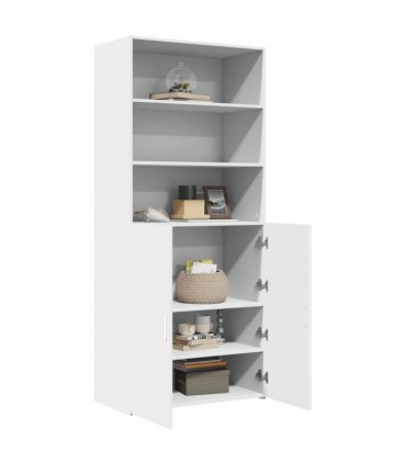 vidaXL Highboard White 80x42,5x185 cm Engineered Wood