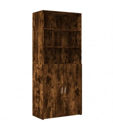 vidaXL Highboard Smoked Oak 80x42,5x185 cm Engineered Wood