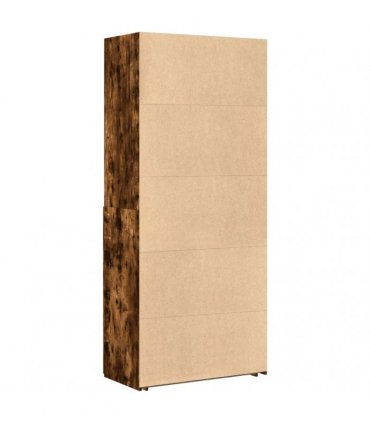vidaXL Highboard Smoked Oak 80x42,5x185 cm Engineered Wood