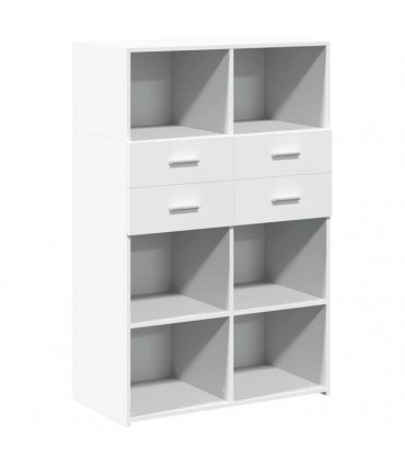 vidaXL Highboard White 80x42,5x124 cm Engineered Wood