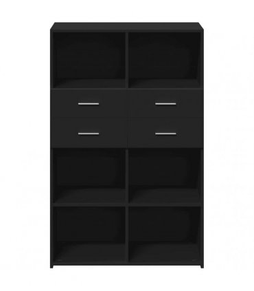 vidaXL Highboard Black 80x42,5x124 cm Engineered Wood