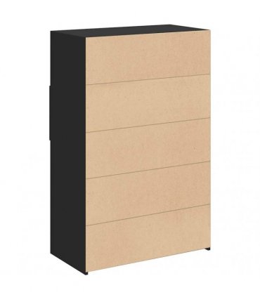 vidaXL Highboard Black 80x42,5x124 cm Engineered Wood