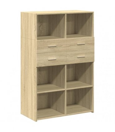 vidaXL Highboard Sonoma Oak 80x42,5x124 cm Engineered Wood