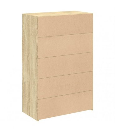 vidaXL Highboard Sonoma Oak 80x42,5x124 cm Engineered Wood