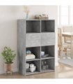 vidaXL Highboard Concrete Grey 80x42,5x124 cm Engineered Wood