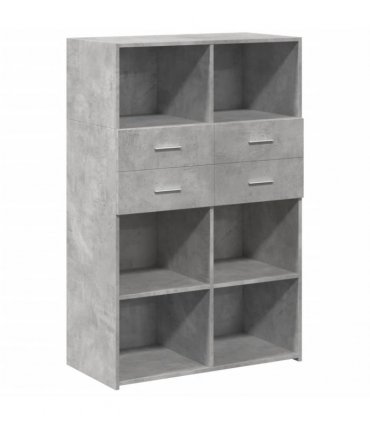 vidaXL Highboard Concrete Grey 80x42,5x124 cm Engineered Wood