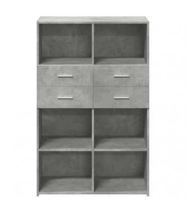 vidaXL Highboard Concrete Grey 80x42,5x124 cm Engineered Wood