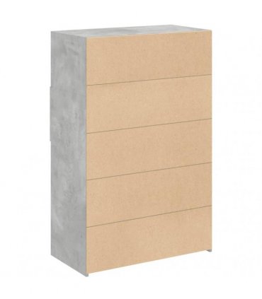 vidaXL Highboard Concrete Grey 80x42,5x124 cm Engineered Wood