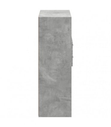 vidaXL Highboard Concrete Grey 80x42,5x124 cm Engineered Wood