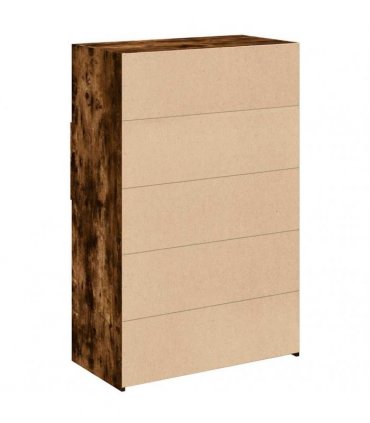 vidaXL Highboard Smoked Oak 80x42,5x124 cm Engineered Wood