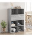vidaXL Highboard Grey Sonoma 80x42,5x124 cm Engineered Wood