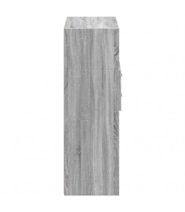 vidaXL Highboard Grey Sonoma 80x42,5x124 cm Engineered Wood