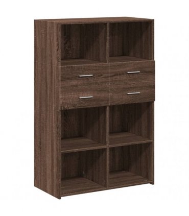 vidaXL Highboard Brown Oak 80x42,5x124 cm Engineered Wood