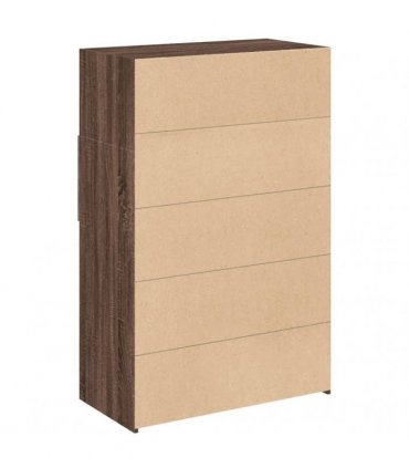 vidaXL Highboard Brown Oak 80x42,5x124 cm Engineered Wood