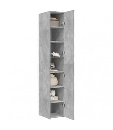 vidaXL Highboard Concrete Grey 30x42,5x185 cm Engineered Wood