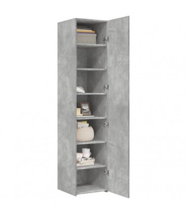 vidaXL Highboard Concrete Grey 40x42,5x185 cm Engineered Wood