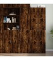 vidaXL Highboard Smoked Oak 40x42,5x185 cm Engineered Wood