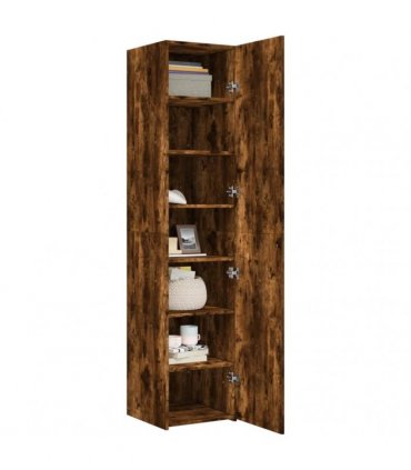 vidaXL Highboard Smoked Oak 40x42,5x185 cm Engineered Wood