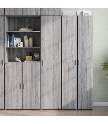 vidaXL Highboard Grey Sonoma 40x42,5x185 cm Engineered Wood