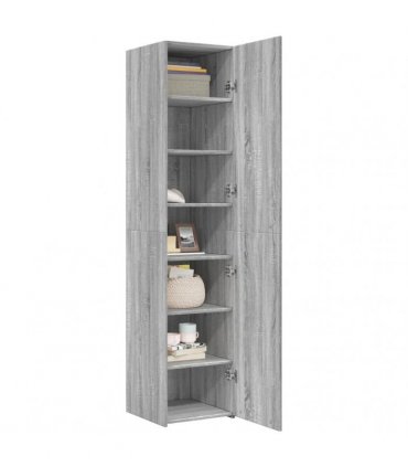 vidaXL Highboard Grey Sonoma 40x42,5x185 cm Engineered Wood